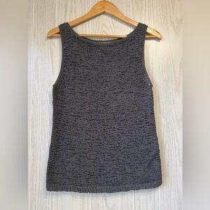 Finity Naturals Gray Textured Knit Sleeveless Top Size XL